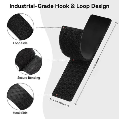 Waterproof Self Adhesive Heavy Duty Double Sided Hook and Loop Strips | Reusable Adhesive Mounting Tape Strong Stick for Wall Hanging Picture Frames Cable Organizer DIY Home Decor Office Organization.